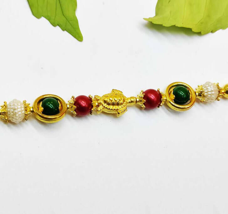 Buy Fancy Multicolor Beads Bhaiya Rakhi