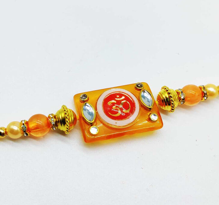 OM Attractive Center Piece Bhaiya Rakhi