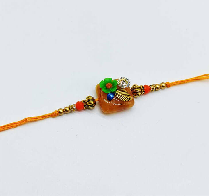 Multicolor Diamond Beads Bhaiya Rakhi