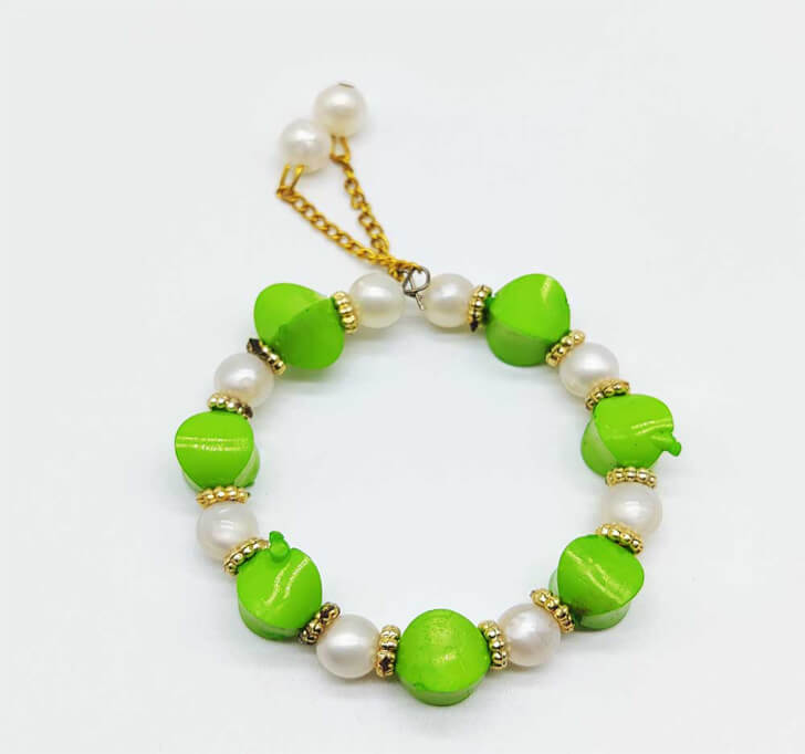 Buy Green Designer Beads Kada Rakhi