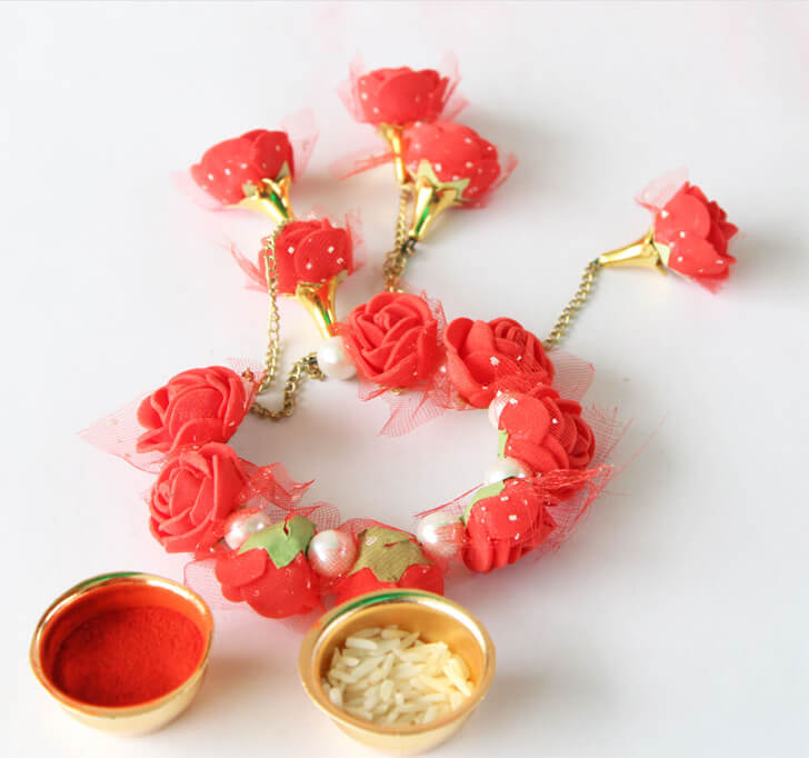 Buy Handcrafted Designer Floral Kada Rakhi
