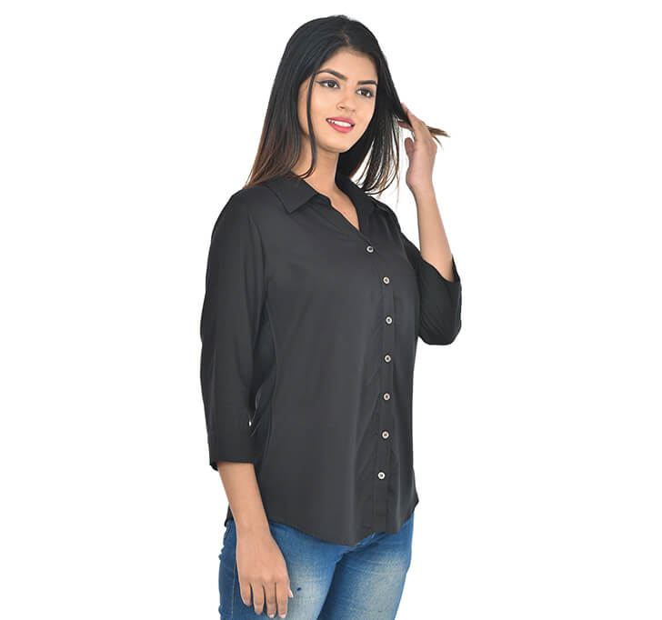 Buy Black Casual Regular Shirt