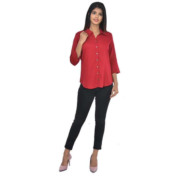 Buy Maroon Casual Regular Shirt