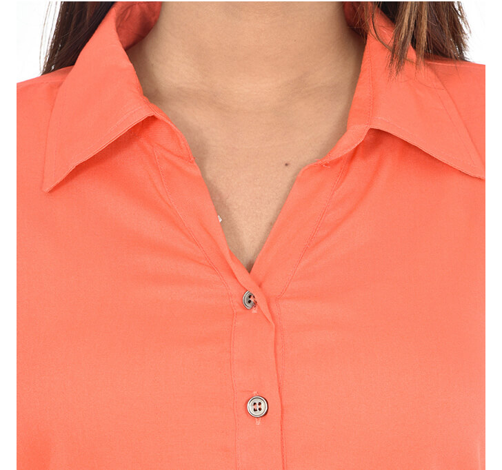 Peach Casual Regular Shirt