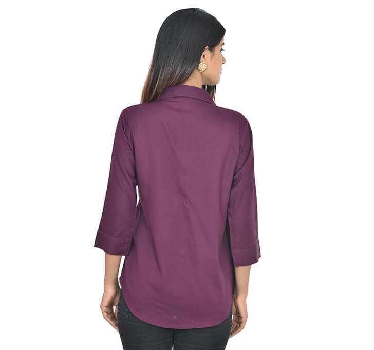 Wine Casual Regular Shirt