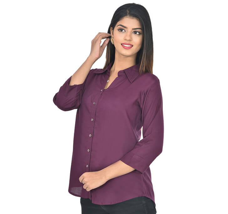 Buy Wine Casual Regular Shirt