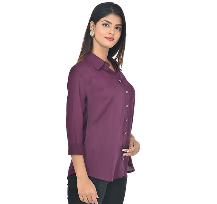 Wine Casual Regular Shirt