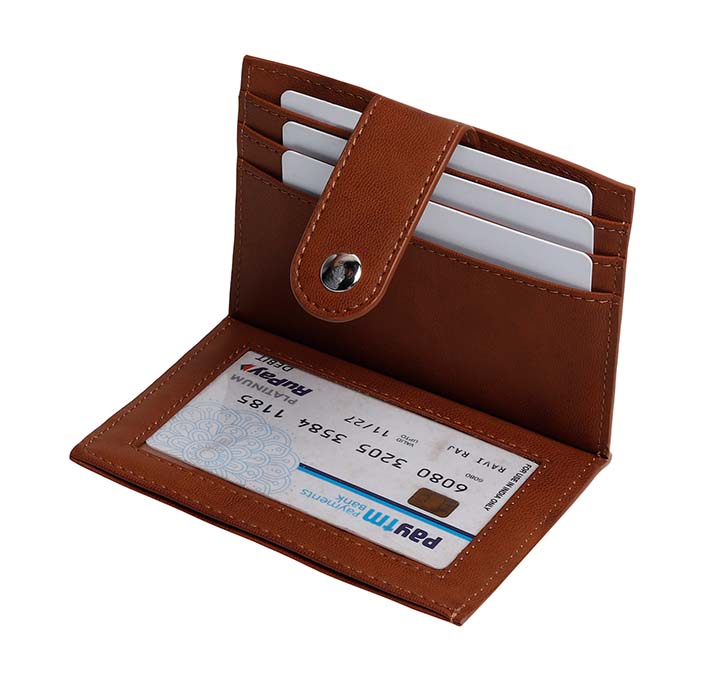 Leather Credit Card Wallet With Zip