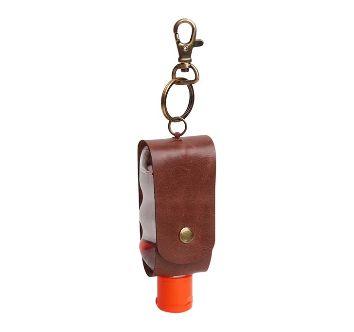 Leather Hand Sanitizer Keychain