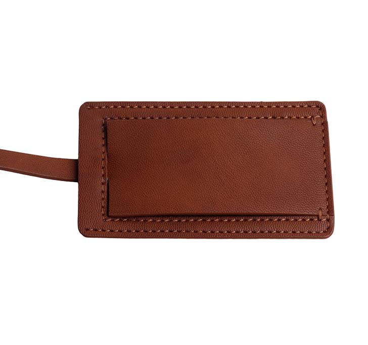 Leather Luggage Tag Holder