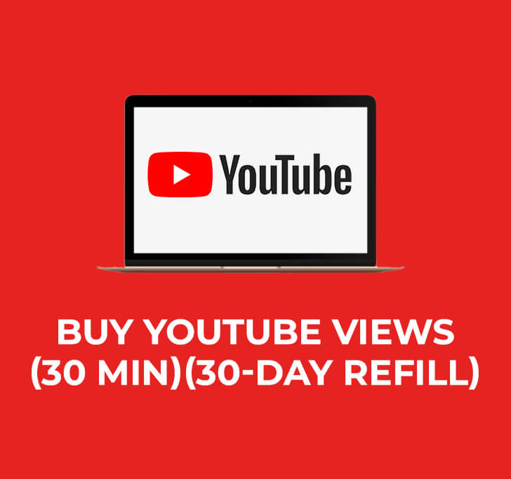 Buy YouTube Views (30 Min Video) (30-day Refill)