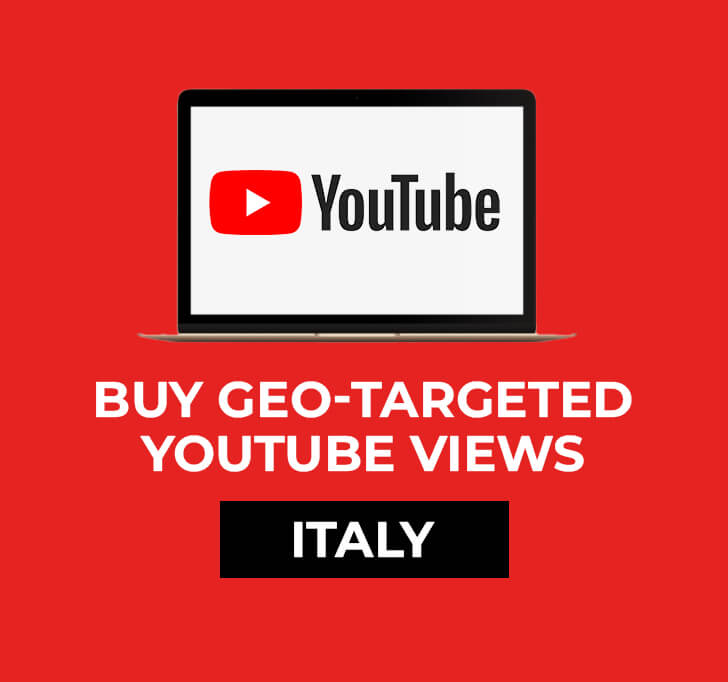 Buy GEO-targeted YouTube Views (Italy)