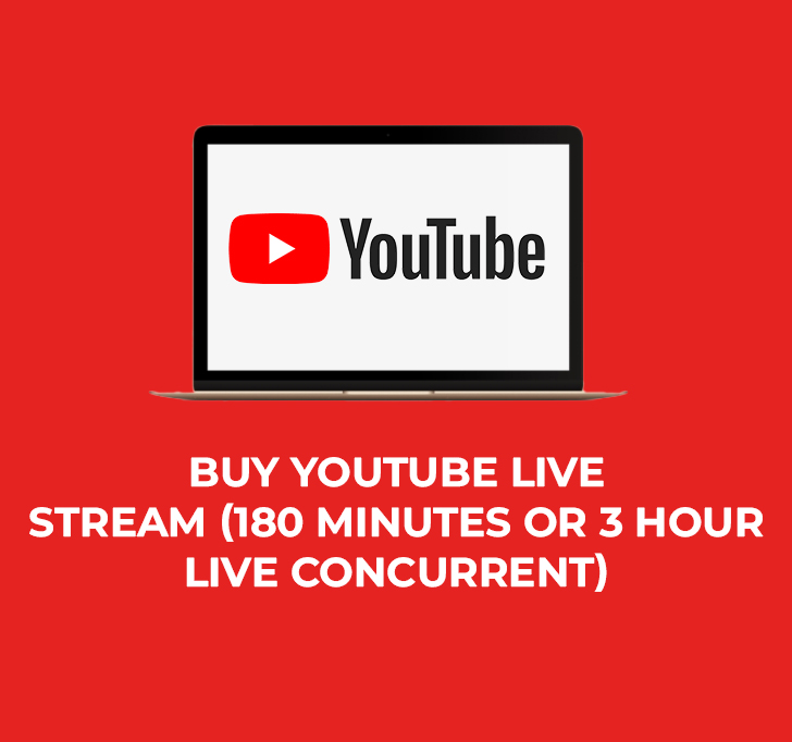 Buy YouTube Live Stream (180 Minutes Or 3 Hour Live CONCURRENT)