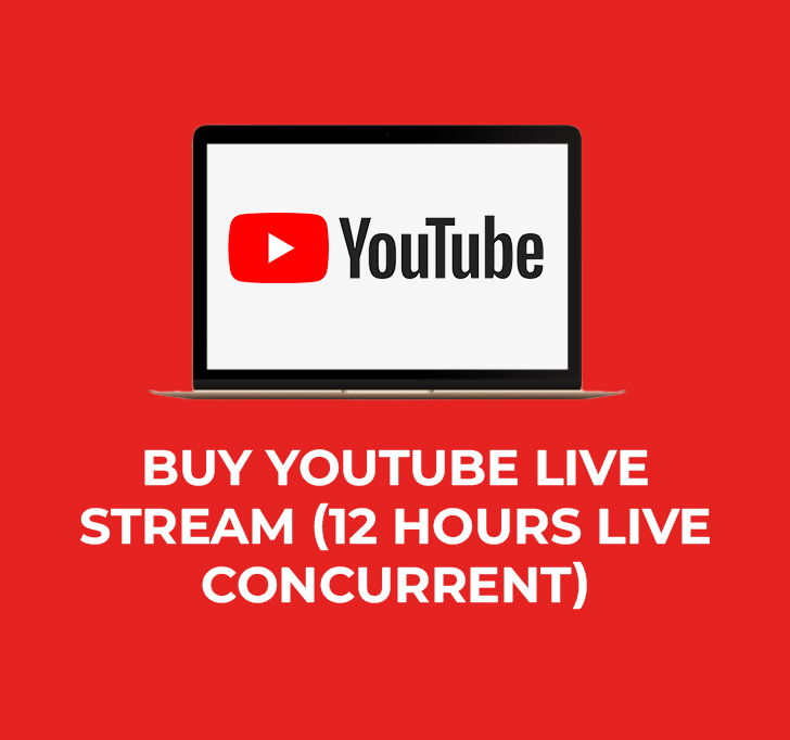 Buy YouTube Live Stream (12 Hours Live CONCURRENT)