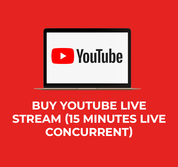 Buy YouTube Live Stream (15 Minutes Live CONCURRENT)