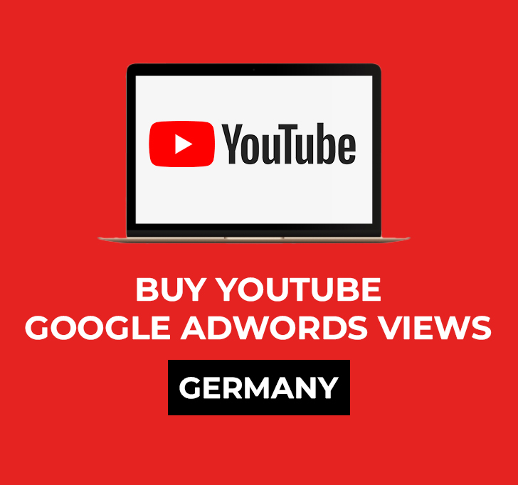 Buy High Retention YouTube AdWords Views (Non Drop) With Engagement, Germany