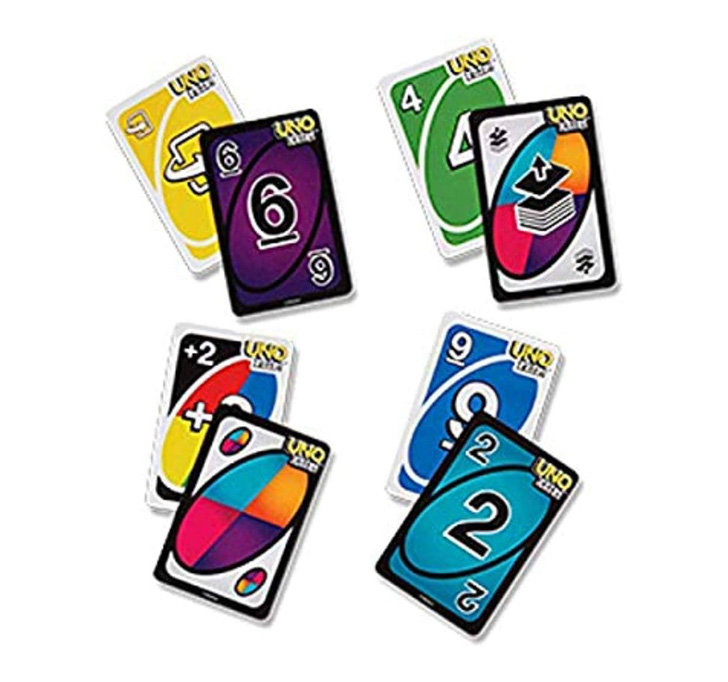 UNO Playing Card Game For 7 Yrs And Above For Adult, Set Of 108 Cards Kid Games U.n.o Flip Side Card Game, Multi Color