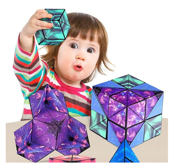 Buy Magnetic Cube Puzzle Box Infinity Cubes Fidget Cube 36 Rare Earth Strong Magnets Transforms Into Over 70 Shapes Magic Cube 3D Magnetic Fidget Cube Puzzle Game Shape (Shifting Cube)