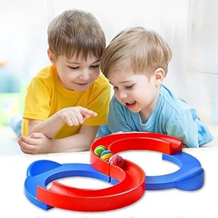 Buy M2K HUB® 8 Shape Creative Track Toy, Balancing Track Toy Creative Track With 2 Bouncing Balls Indoor Games For Kids ( Multicolor )