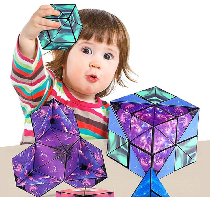 Buy Magnetic Cube Puzzle Box Infinity Cubes Fidget Cube 36 Rare Earth Strong Magnets Transforms Into Over 70 Shapes Magic Cube 3D Magnetic Fidget Cube Puzzle Game Shape (Shifting Cube)