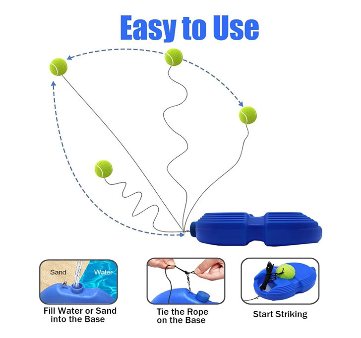 Self Tennis Practice Ball With String, Tennis Trainer Rebound Ball For Boys & Girls, Convenient Solo Tennis Training Gear Set, Self-Practice Tennis Set