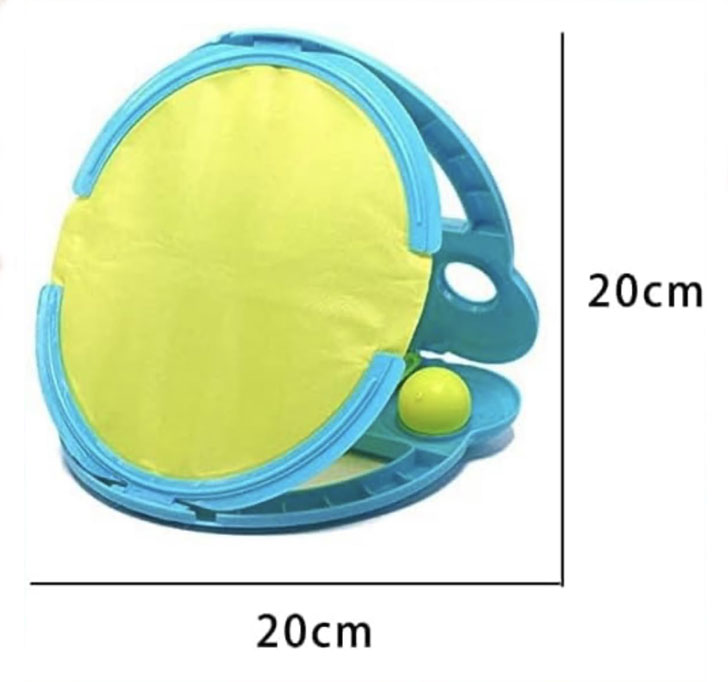 Camin Fun Toy Catch & Throw Ball Games For Kids, Catching Game Ball, Throwing Fun Game, Catcher & Ball, Fun Catcher Toy, Indoor & Outdoor Games, Multicolour, 2 Pieces Visit The Camin Store