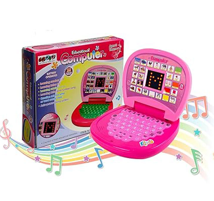 Buy Children Learning Laptop Kids Pre-School Tablet Educational Computer Game Study Toy To Learn The Alphabet With Images Sound And Spelling (Multicolor)
