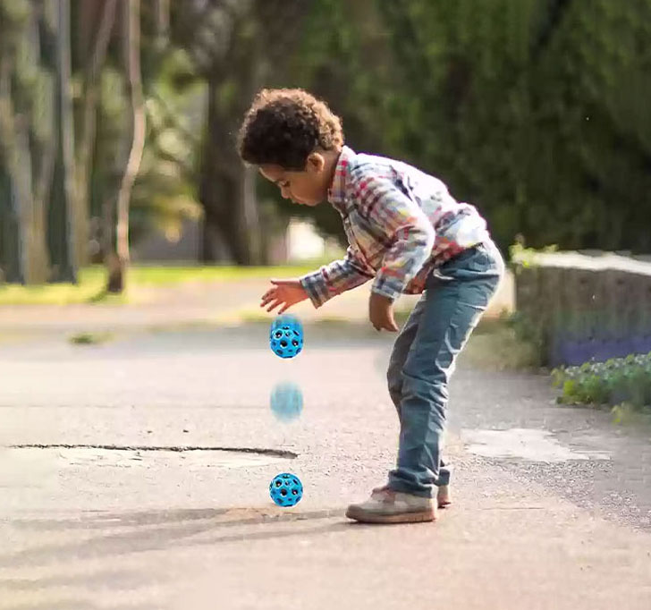 VGRASSP Super Bouncy Rubber Moon Ball Toy For Kids And Adults With Craters - High Bounce, Textured Grip, Perfect For Playtime Fun - Soft Foam Ball, Multicolor (Pack Of 6)