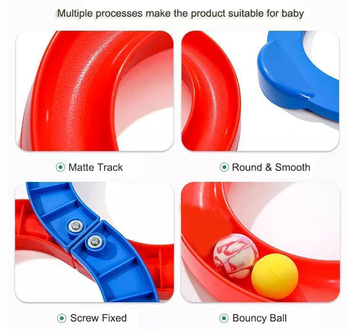 M2K HUB® 8 Shape Creative Track Toy, Balancing Track Toy Creative Track With 2 Bouncing Balls Indoor Games For Kids ( Multicolor )