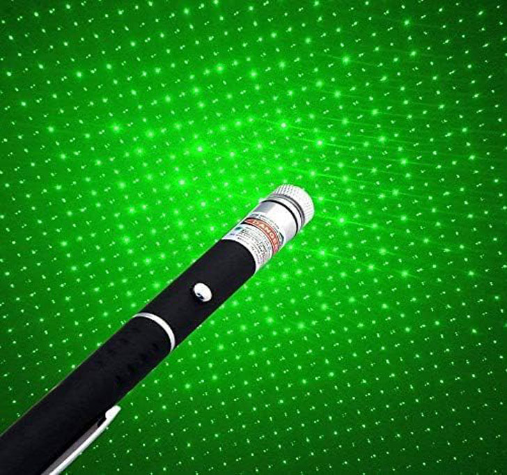 Ultra Powerful Green Laser Pointer Pen, 1000 FT Range With Adjustable Cap For Presentation, Long Range Laser Beam With Extra Disco Light Effect, Ideal For Project Design And Professional Use