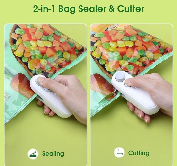 Portable Mini Sealing Machine, Handheld Packet Sealer For Food, Snacks, Chips, Fresh Storage, Plastic Bags Sealing Machine, Type C Charging Vaccum Sealers (multicolour)