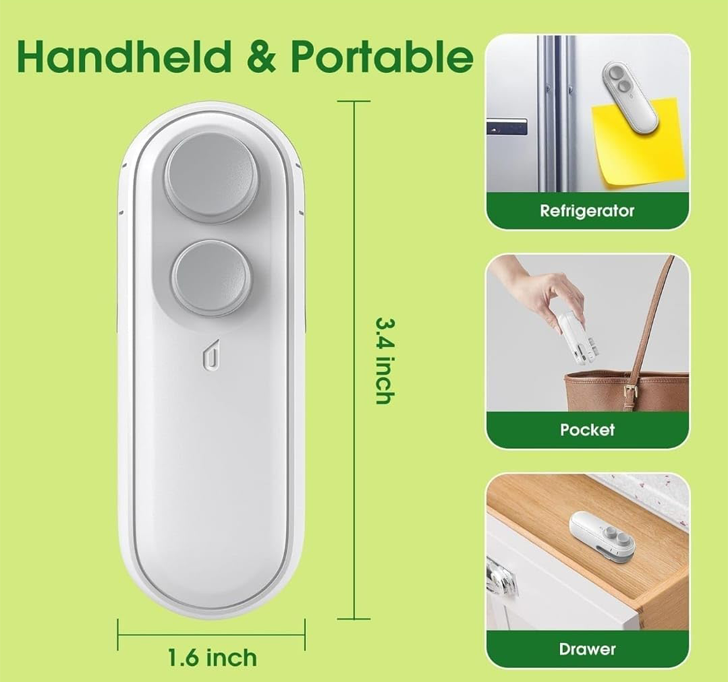 Buy Portable Mini Sealing Machine, Handheld Packet Sealer For Food, Snacks, Chips, Fresh Storage, Plastic Bags Sealing Machine, Type C Charging Vaccum Sealers (multicolour)