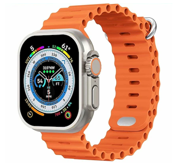 Buy T800 Ultra Smart Watch 1.99 Inch Infinite Display, Bluetooth Calling, Smartwatch (Orange Strap