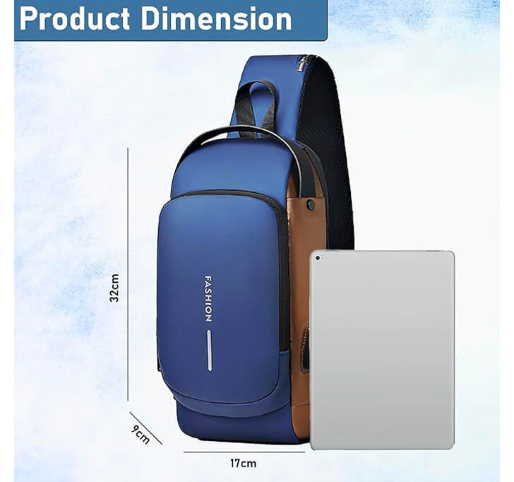Sling Bag For Men Stylish Crossbody Backpack For Men & Women, Anti-Theft Chest Bag With USB Charging Port, Messenger Bags, Casual Shoulder Bag