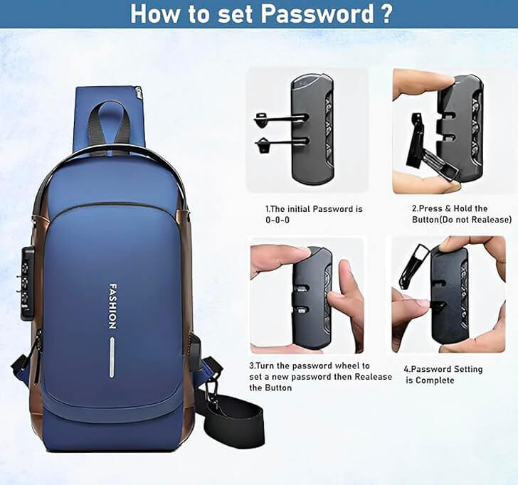 Buy Sling Bag For Men Stylish Crossbody Backpack For Men & Women, Anti-Theft Chest Bag With USB Charging Port, Messenger Bags, Casual Shoulder Bag