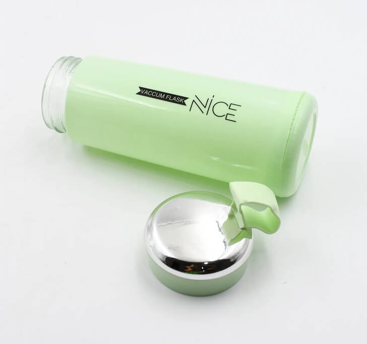 NICE Glass Water Bottle 400ml For Adults Students Office Car Outdoor Gym (Assorted Color)