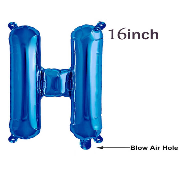 Buy Super Pack Of 10 Happy Birthday Foil Balloon Set - Silver & Sky Blue Happy Birthday Letter Balloons - Foil Balloons-10 Items In A Happy Birthday Pack