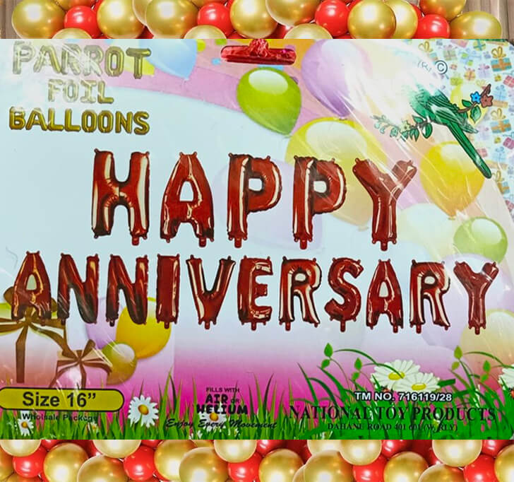 Buy Parrot Happy Anniversary Foil Balloons