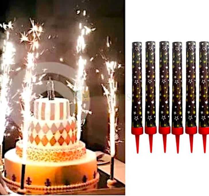 Black Sparkle Candle Birthday Anniversary Cake Candle